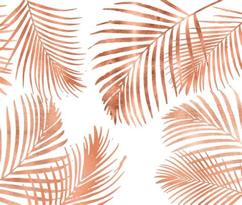 Rose Gold Palm Leaf Wallpaper Mural Wall