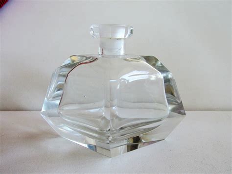 Vintage Bohemian Crystal Cut Glass Perfume Bottle Stopper Perfect