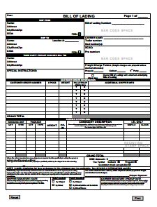 Bill of lading use a saved template. Bill of lading form pdf free > donkeytime.org