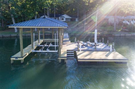 Boat Houses Sunrise Docks Lake Martins Dock Builder In 2021 Modern