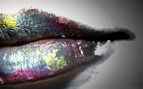 Dark Lipstick And Glitter Hd Art Design Make Up