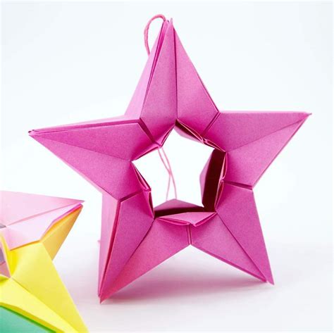 Origami Dimensionale Papieren Ster Een Eenvoudig Vijfpuntig Sterschema