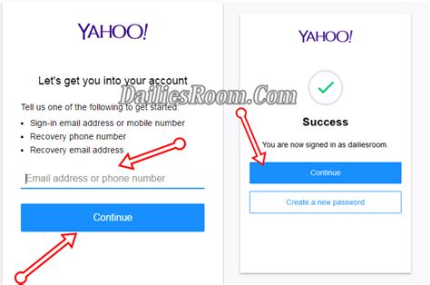 recover lost yahoo email address and password with phone number