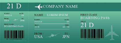 Editable Plane Ticket Templates Word PDF TemplateArchive Plane