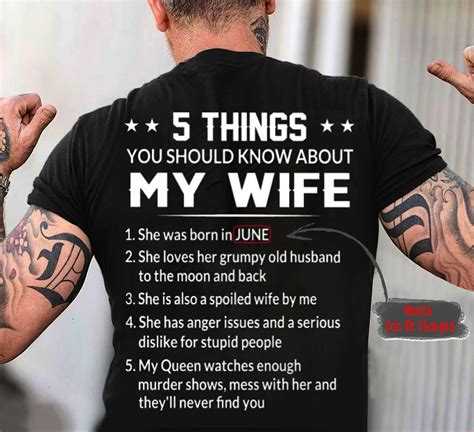 Funny Husband T Shirts Funny T For Husband 5 Things You Should Know About My Wife Shirt