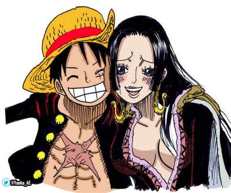 One Piece Boa Hancock And Luffy By Yonkoae On Deviantart