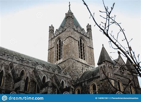 Detalle Arquitect Nico De La Catedral De La Iglesia De Cristo De Dubl N