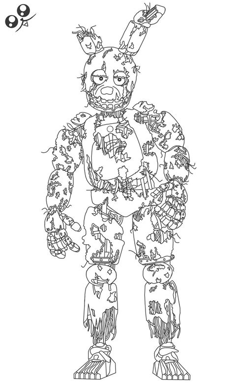 Spring Trap Coloring Page Fnaf Coloring Pages Cartoon Coloring Pages