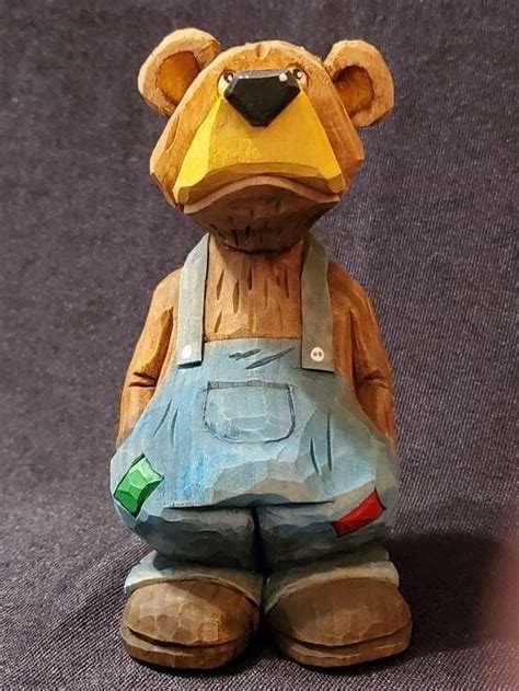Pin By Chris On Wood Characters Dremel Wood Carving Bear Carving
