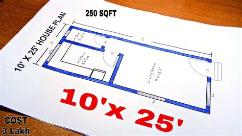 250 Sq Ft Square Feet Apartment Floor Plan