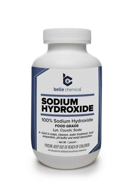 Sodium Hydroxide Pure Food Grade Caustic Soda Lye 2 Pound Jar