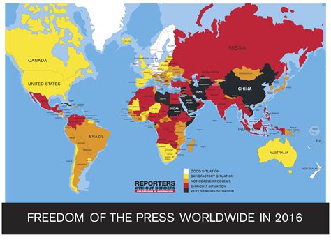 2016 World Press Freedom Index ­ Leaders Paranoid About Journalists Rsf