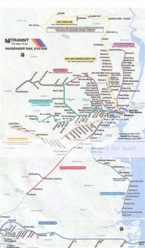 Train Nj Transit New Jersey Transit Map