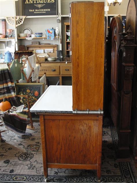Original Finish 1920s Oak Sellers Kitchen Cabinet From Breadandbutter