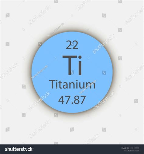Titanium Symbol Chemical Element Periodic Table Stock Vector Royalty