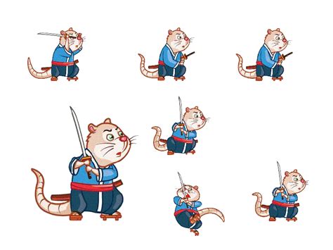 Samurai Rat Animation Sprite By Agung Setya Nugraha On Dribbble
