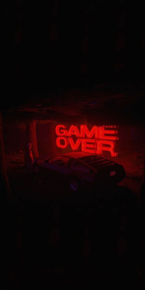 Game Over Car Artwork Dark 1080x2160 Wallpaper Game Over Game