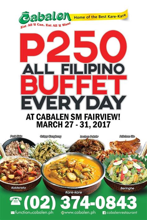 Manila Shopper: Cabalen SM Fairview Buffet Promo: March 2017