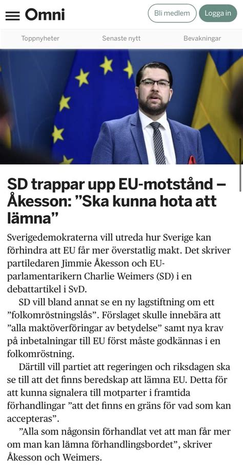 Nassreddin Taibi 🇳🇱🇲🇦🇪🇺 On Twitter The Sweden Democrats Demand From The M Kd L Govt They