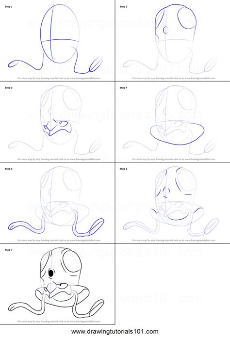 How To Draw Tentacool From Pokemon Printable Step By Step Drawing Sheet