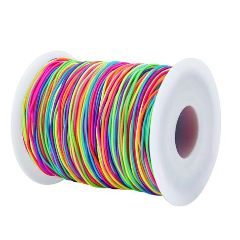 Rainbow 100 M Sunmns 1mm Elastic Cord Beads Stretch String For Jewelry