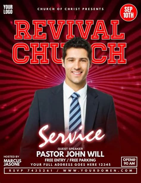 Copia De Revival Church Service Ko Postermywall