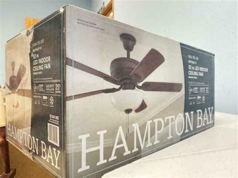 Hampton Bay Rothley Ii 52 Ceiling Fan With Led Light Bronze For Sale
