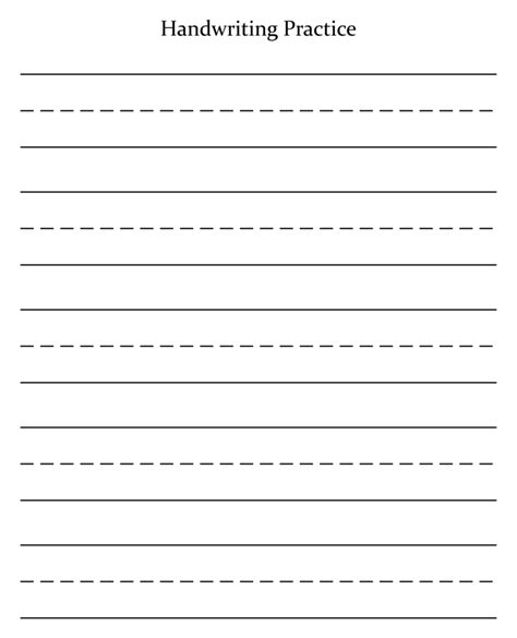 Blank Cursive Writing Paper Printable Worksheets
