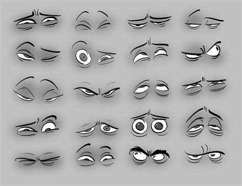 Cartoon Eyes Expressions Study Realistic Hyper Art Pencil Art D