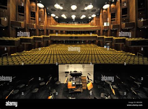 View From The Stage In The Auditorium With Orchestra Pit Deutsche