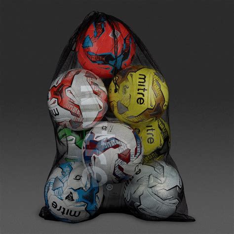 Mitre Mesh Ball Sack 10 Bags And Luggage Ball Carry Bag Black Pro