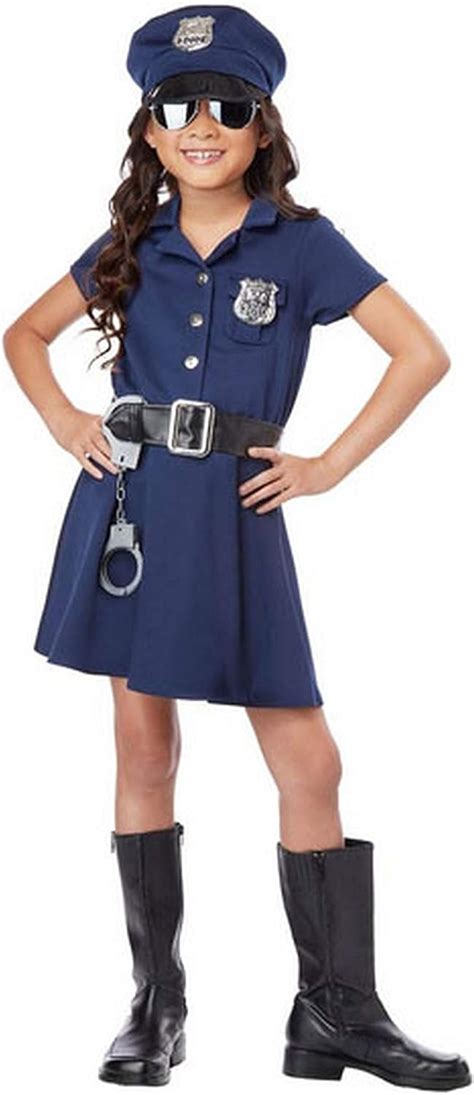 Forever Young Girls Policewoman Kids Police Officer Outfit Fancy Dress