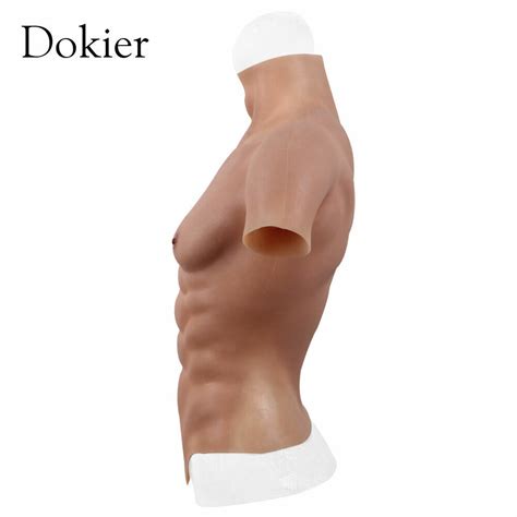 Silicone Muscle Suit Realistic Male Chest Abdominal Back Muscle