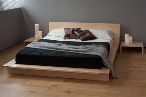 Low Wood Japanese Style Platform Bed Frame With Minimalist Design