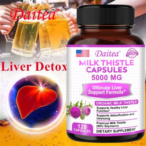 Milk Thistle Capsule Supplement Supports Healthy Liver Function