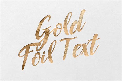 Gold Foil Font Text Effect Kit Creative Mockup Templates Creative