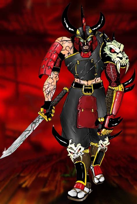 Demon Samurai Colored By Mawnbak On Deviantart Samurai Demon Color