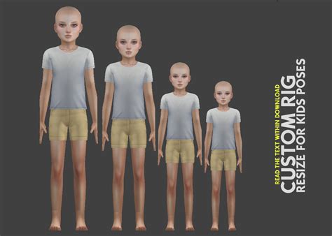 Edited Body Height Presets For Kids Custom Rig For Making Poses