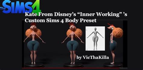 Disney S Kate From Inner Workings Custom Sims Body Preset The Killasims