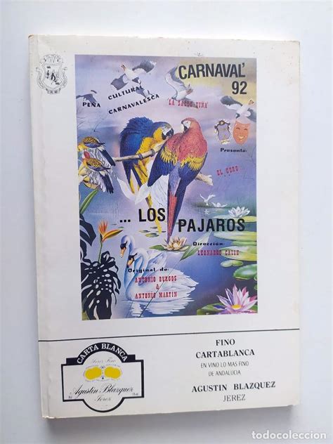 Libreto Carnaval De Cadiz 1992 Coro Los Pájaros Comprar Catálogos De