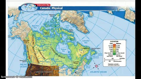 Physical Features Of Canada Map Map Quiz
