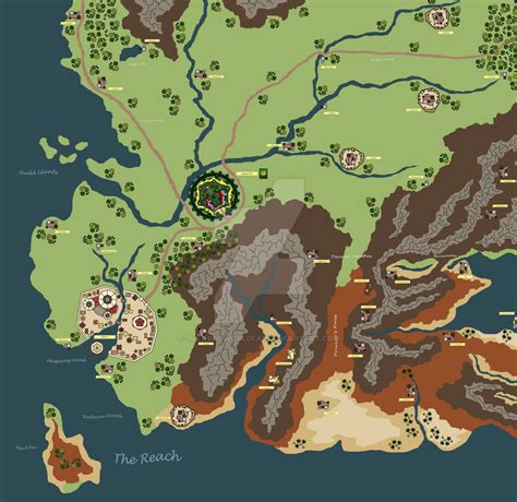 Westeros Map The Reach By Jurassicworldfan On Deviantart