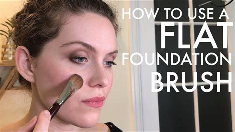 How To Apply Foundation With A Flat Foundation Brush Youtube