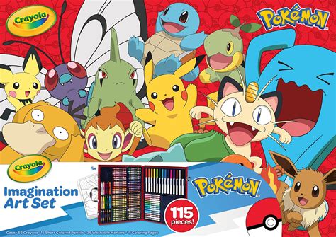 Crayola Pokémon Imagination Art Coloring Set 115 Pcs Toys For Kids