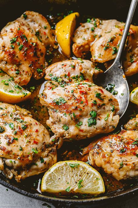 lemon garlic baked chicken thighs recipe baked boneless skinless chicken thighs recipe