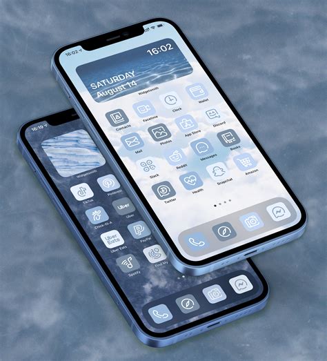 Light Blue App Icons For Ios 14 And Android Free Aesthetic Baby Blue Icons
