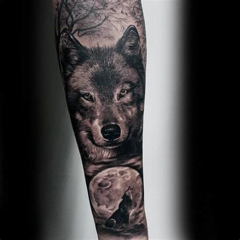 Wolf tattoos mainly include black and gray ink; Pin on sleeve tattoo idea