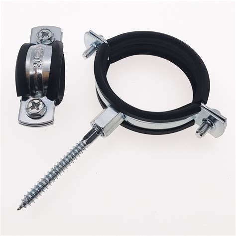 Wall Mount 6 Inch M810 Pipe Clamp With Rubber Heavy Duty Pipe Clamp