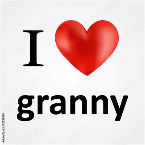 Card I Love Granny Stock Vector Adobe Stock
