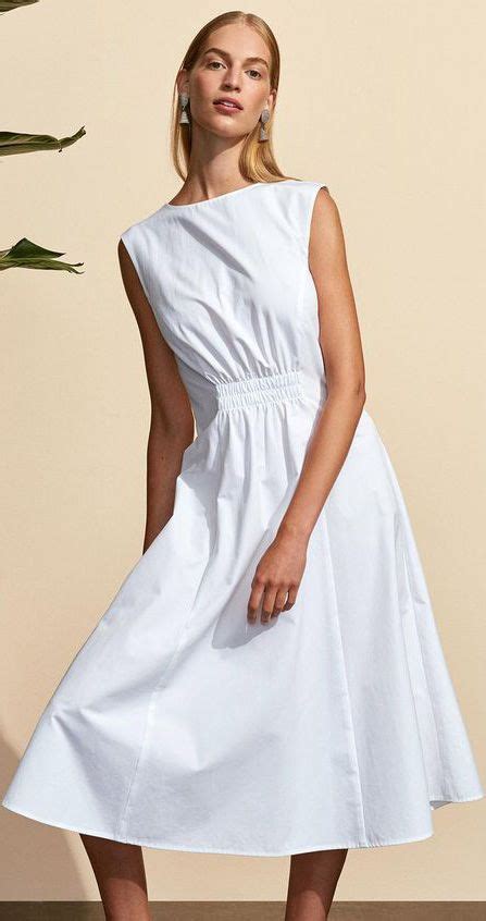 White O Neck Cotton Blended Summer Dress Summer Fashion Dresses